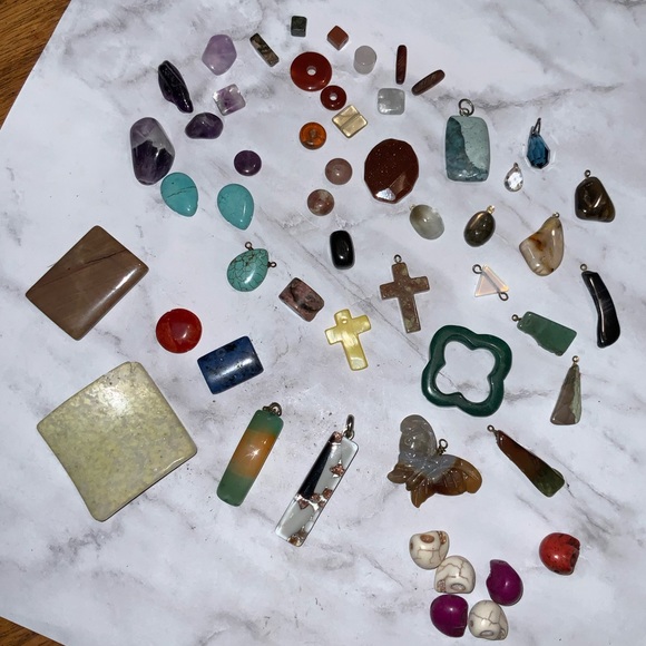 Mixed Lot of Various Authentic Gemstone Beads For DIY Jewelry Projects - Picture 2 of 5